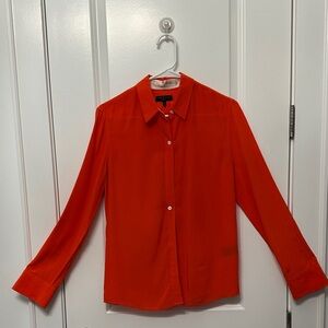 rag & bone 100% Silk Deep Orange Blouse, size S